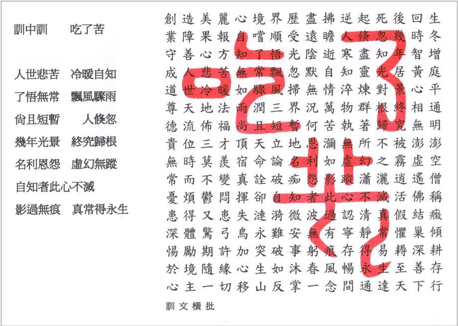 吃了苦訓中訓